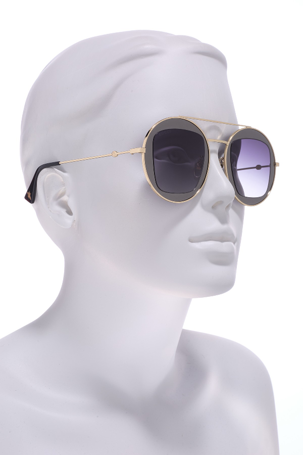 gucci 47mm round sunglasses