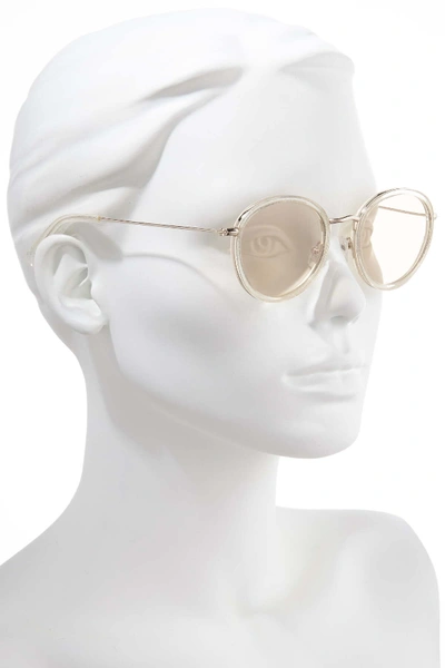 Shop Madewell Glitter Fest 52mm Aviator Sunglasses In Pale Parchment