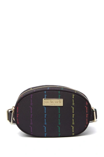 Shop Peace Love World Oval Belt Bag In Rainbow