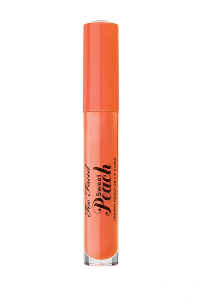 Shop Too Faced Sweet Peach Lip Gloss - Poppin' In Bright Peach Pop