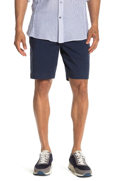 Shop John Varvatos Johnny Flat Front Shorts In Ink Blue