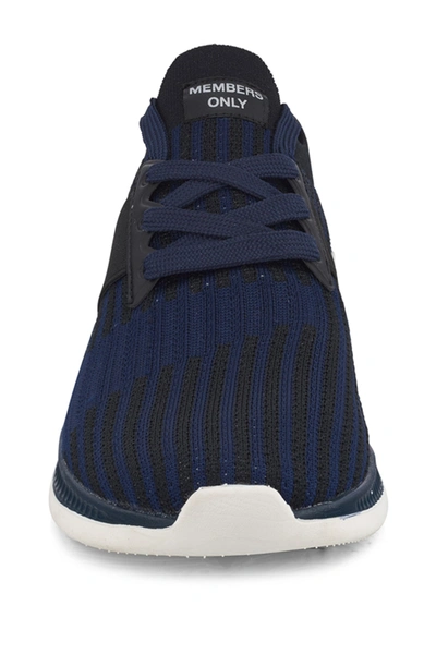 Shop Members Only Stellar Knit Sock Sneaker In Navy
