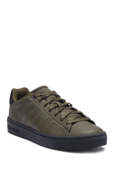 Shop K-swiss Court Frasco Leather Sneaker In Olive/stretch Limo
