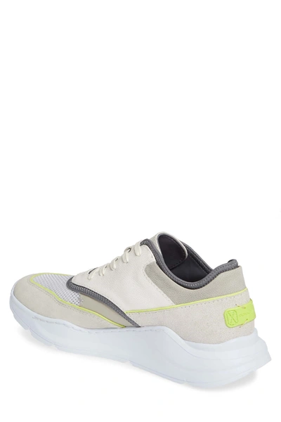 Shop Donald Pliner Kirk Sneaker In White/yellow