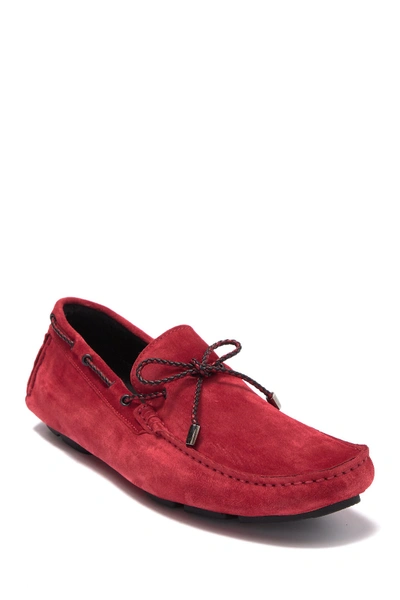 Shop Bugatchi Monte Carlo Suede Moccasin In Rosso