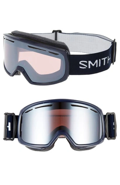 Shop Smith Drift 178mm Snow Goggles - Navy Ink/ Brown