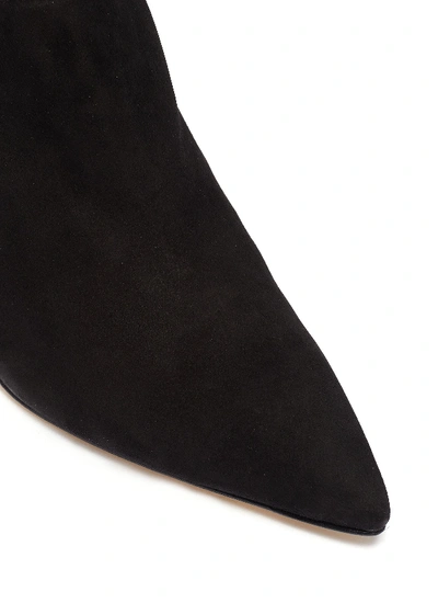 Shop Stuart Weitzman 'avita' Cutout Suede Ankle Boots