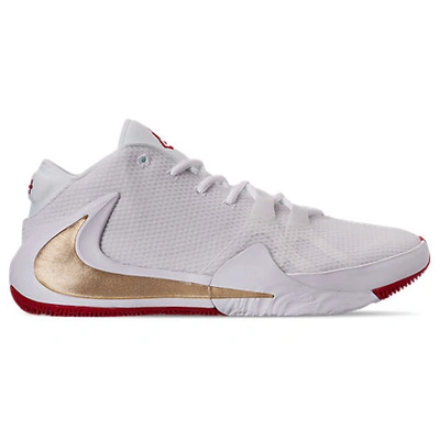Shop Nike Men's Zoom Freak 1 Basketball Shoes In White