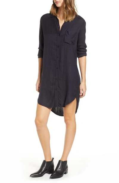 Shop Rails Bianca Flannel Shirtdress In Charcoal Shadow