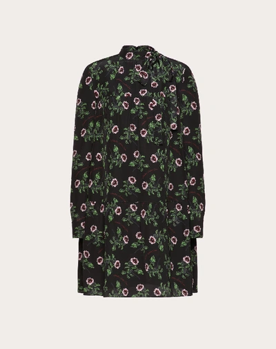 Shop Valentino Undercover Print Crepe De Chine Dress In Multicolored