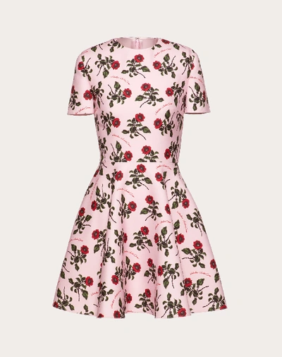 Shop Valentino Undercover Print Crepe Couture Dress In Pink