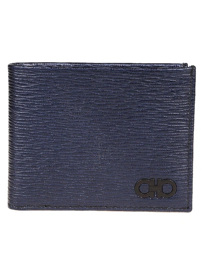 Shop Ferragamo Blue Leather Wallet