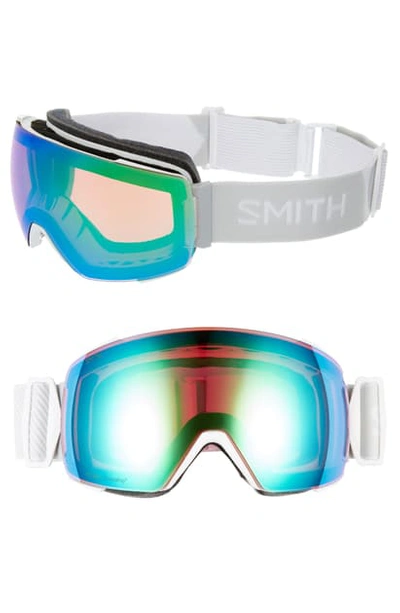 Shop Smith I/o Mag 215mm Chromapop Snow Goggles - White Vapor/ Green