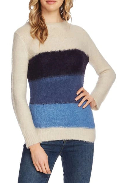 Shop Vince Camuto Stripe Sweater In Almond Beige