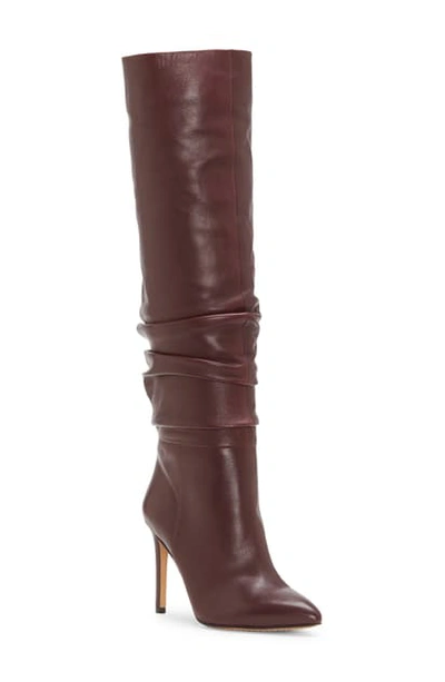 Shop Vince Camuto Kashiana Boot In Mahogany Red Leather