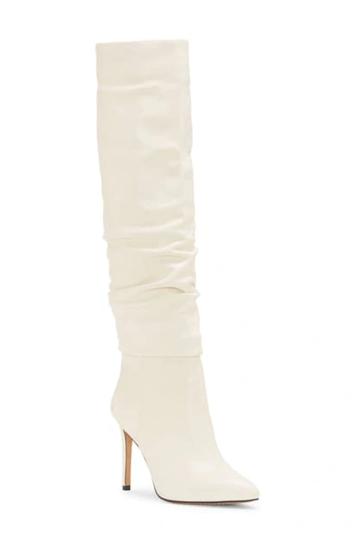 Shop Vince Camuto Kashiana Boot In Warm White/ Black Leather