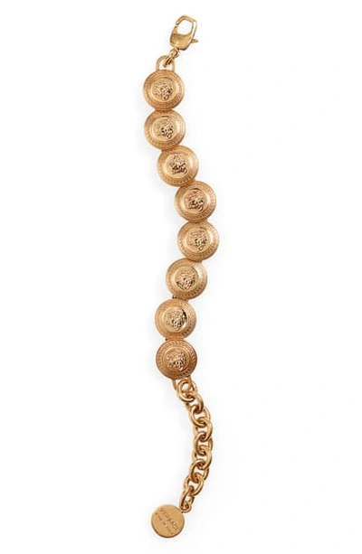 Shop Versace Tribute Bracelet In Oro
