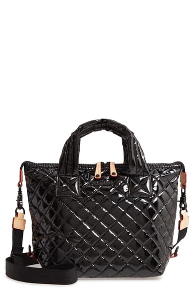 Shop Mz Wallace 'small Sutton' Quilted Oxford Nylon Crossbody Bag In Black Lacquer Quilted