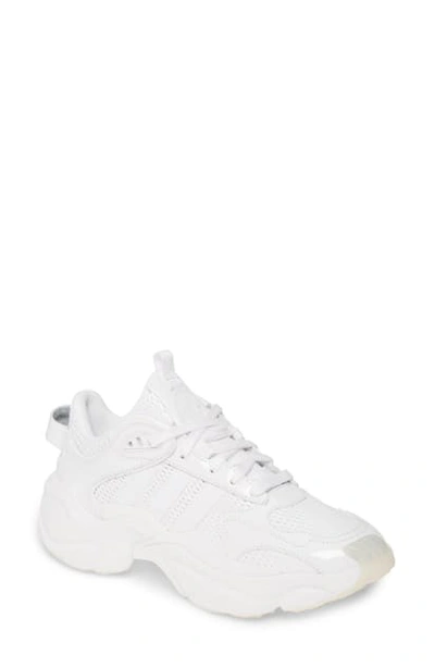 Shop Adidas Originals Tephra Runner Sneaker In White/ White/ Core Black