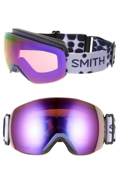 Shop Smith Skyline 215mm Chromapop Snow Goggles - Dusty Lilac Dots/ Purple