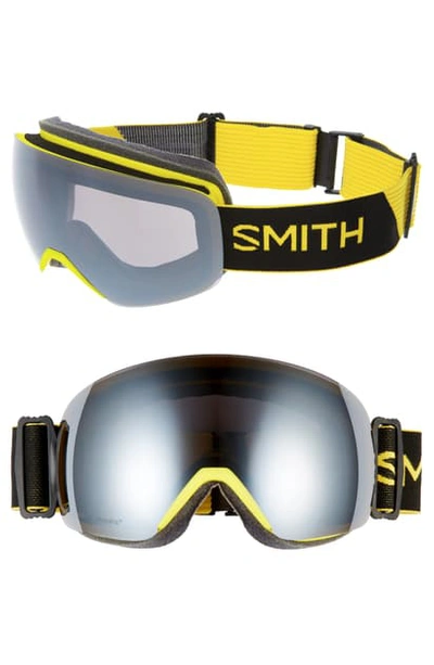 Shop Smith Skyline 215mm Chromapop Snow Goggles In Black/ Yellow/ Grey