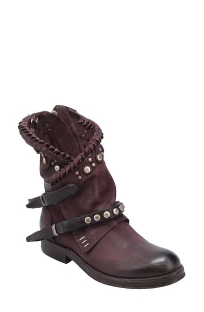 Shop As98 Viets Boot In Eggplant Leather
