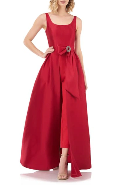 Shop Kay Unger Sophie Romper Gown In Stunning Red