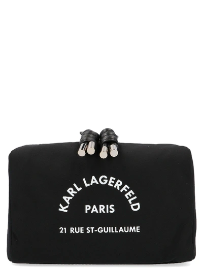 Shop Karl Lagerfeld Black Polyester Beauty Case