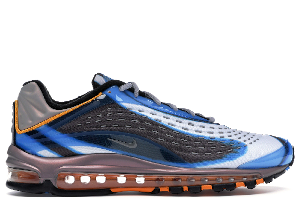 nike air max deluxe blue grey orange & black