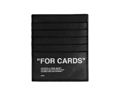 Pre-owned Off-white Bold Quote Card Holder "for Cards" Black