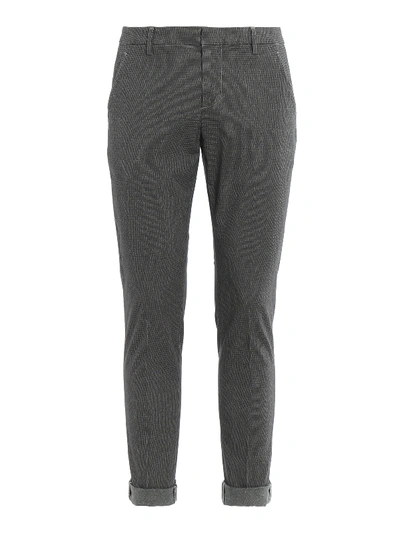 Shop Dondup Gaubert Melange Grey Chino Trousers