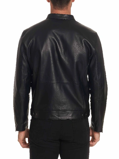 Shop Robert Graham Men's Brando Leather Jacket In Black Size: 4xl By