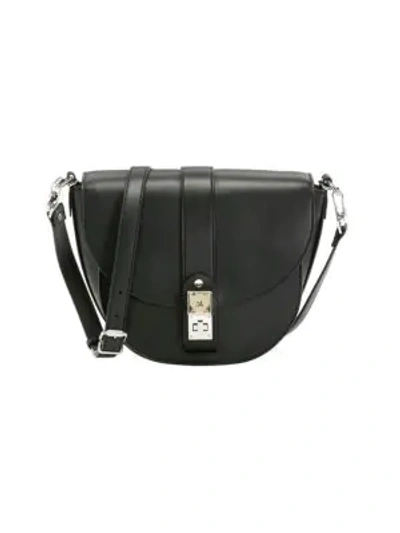 Shop Proenza Schouler Medium Ps11 Leather Saddle Bag In Black