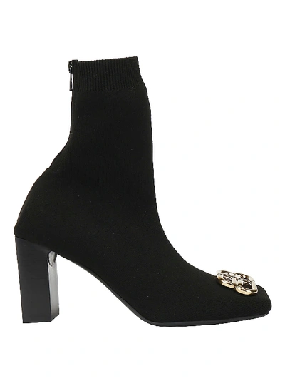 Shop Balenciaga Bb Bootie In Black/gold