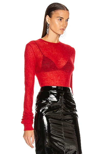 Shop Helmut Lang Air Crew Sweater In Lava