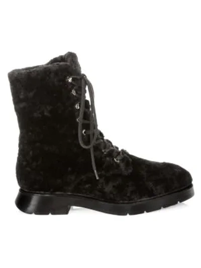 Shop Stuart Weitzman Mckenzee Chill Shearling & Leather Boots In Black
