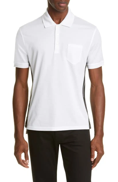 Shop Givenchy Logo Tape Polo In White