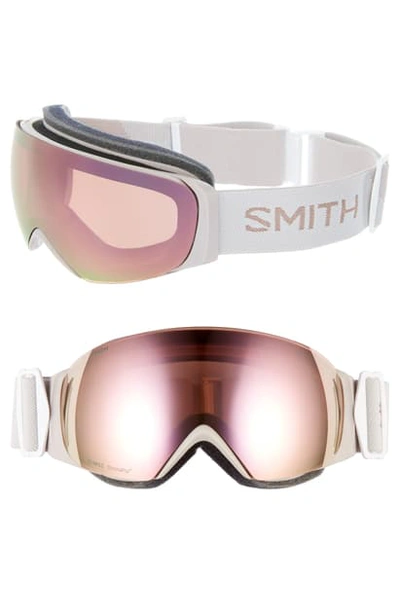 Shop Smith I/o Mag 250mm Snow Goggles In Beige/ Mirrored Brown