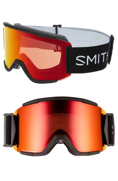 Shop Smith Squad Xl 205mm Snow Goggles In Black/ Orange