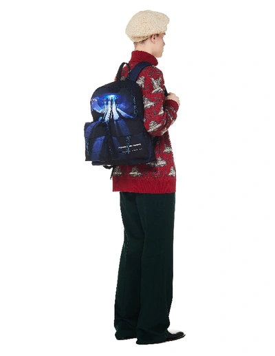 Shop Undercover Printed Blue Backpack