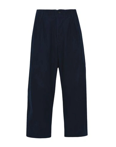 Shop Kuon Casual Pants In Dark Blue