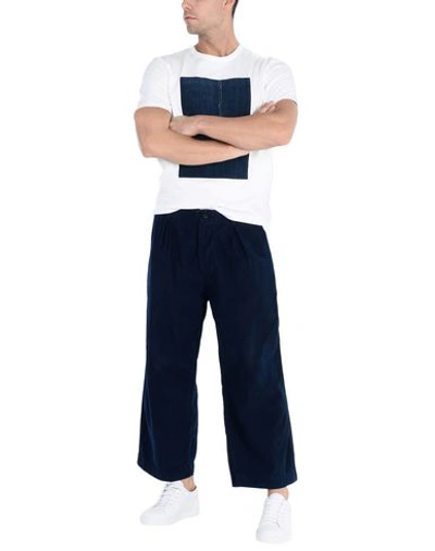 Shop Kuon Casual Pants In Dark Blue