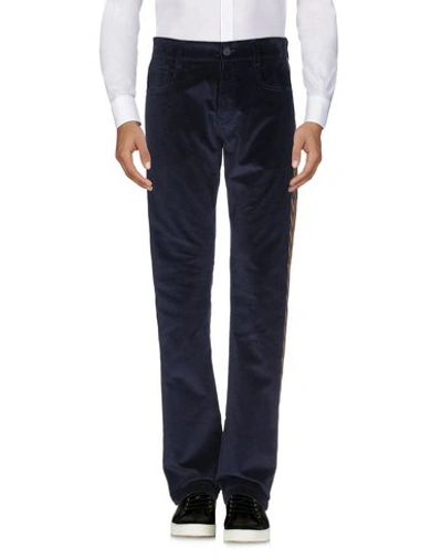 Shop Missoni Man Pants Midnight Blue Size 36 Cotton, Wool, Viscose