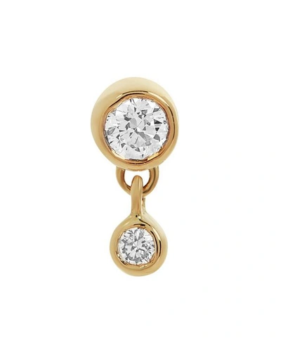 Shop Maria Black Gold Mini Me Diamond Labret Earring