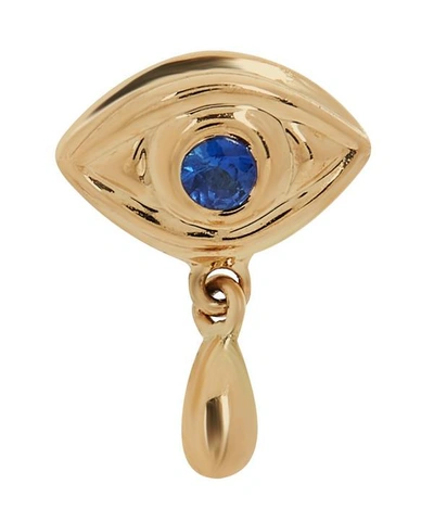 Shop Maria Black Gold Eye Blue Sapphire Labret Earring