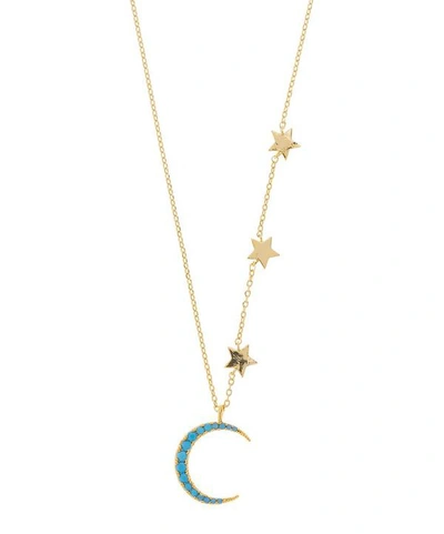 Shop Estella Bartlett Gold-plated Moon And Stars Howlite Statement Necklace