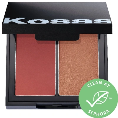 Shop Kosas Color & Light: Crème Cream Blush & Highlighter Duo Velvet Melon High Intensity 0.32 oz/ 9 G