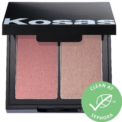Shop Kosas Color & Light: Pressed Powder Blush & Highlighter Duo Longitude Zero 0.32 oz/ 9 G