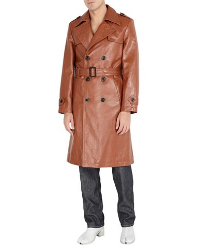 Shop Maison Margiela Coats In Brown