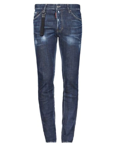 Shop Dsquared2 Man Jeans Blue Size 34 Cotton, Elastane